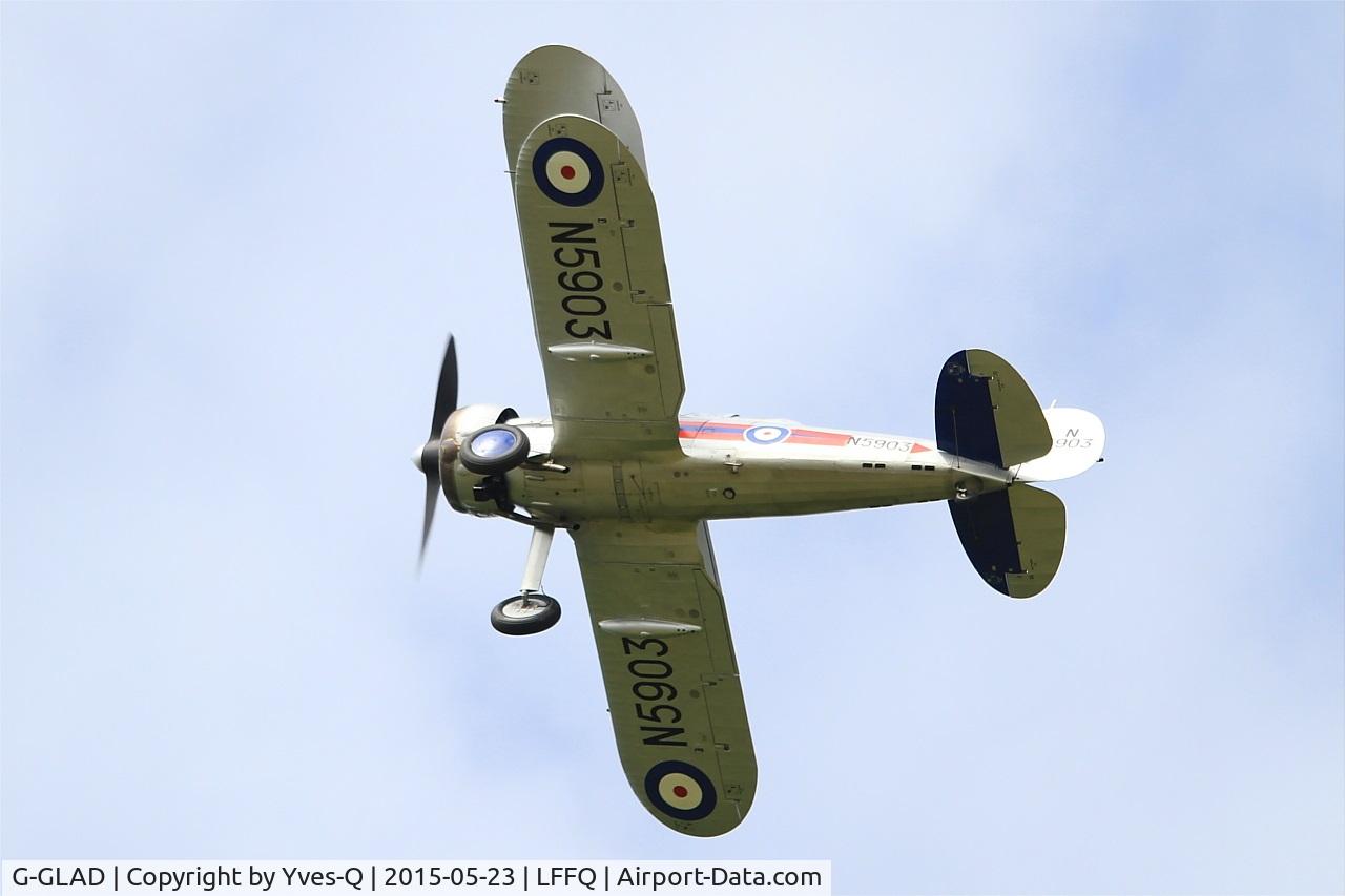 G-GLAD, 1939 Gloster Gladiator Mk2 C/N G5/75751, Gloster Gladiator II, On display, La Ferté-Alais (LFFQ) Air show 2016