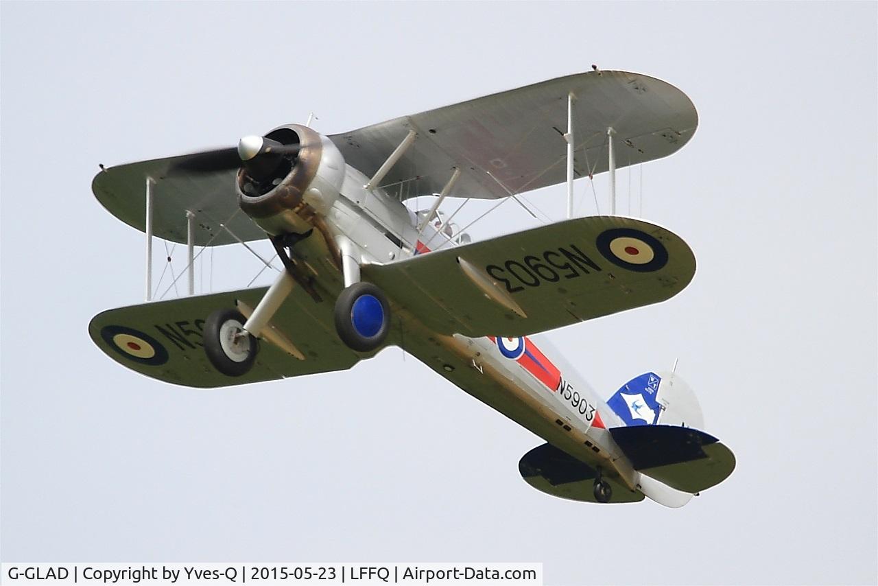G-GLAD, 1939 Gloster Gladiator Mk2 C/N G5/75751, Gloster Gladiator II, On display, La Ferté-Alais (LFFQ) Air show 2016