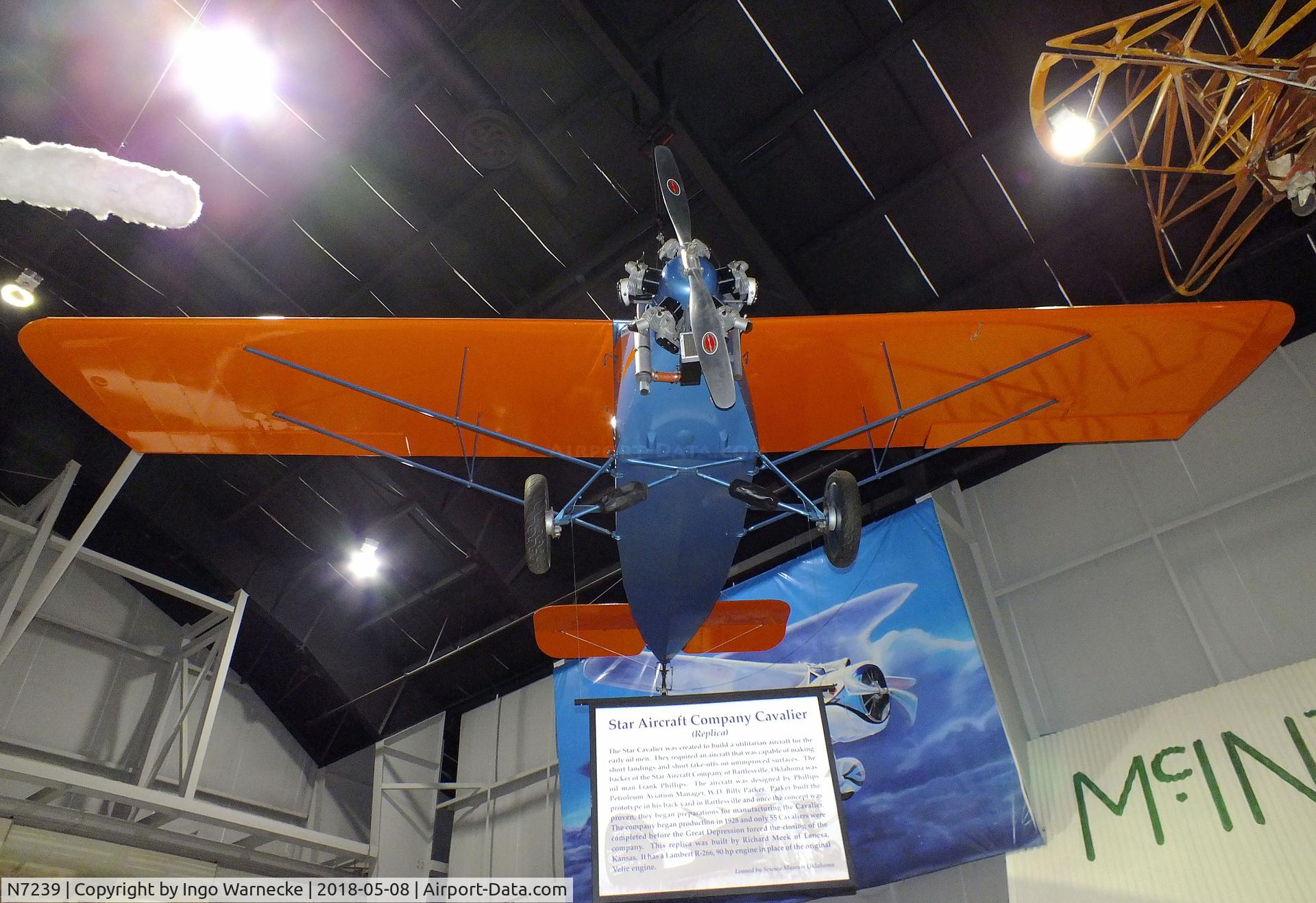 N7239, 1979 Meek Richard H STAR CAVALIER-E C/N 101, Star (Meek, Richard H) Cavalier-E replica at the Tulsa Air and Space Museum, Tulsa OK