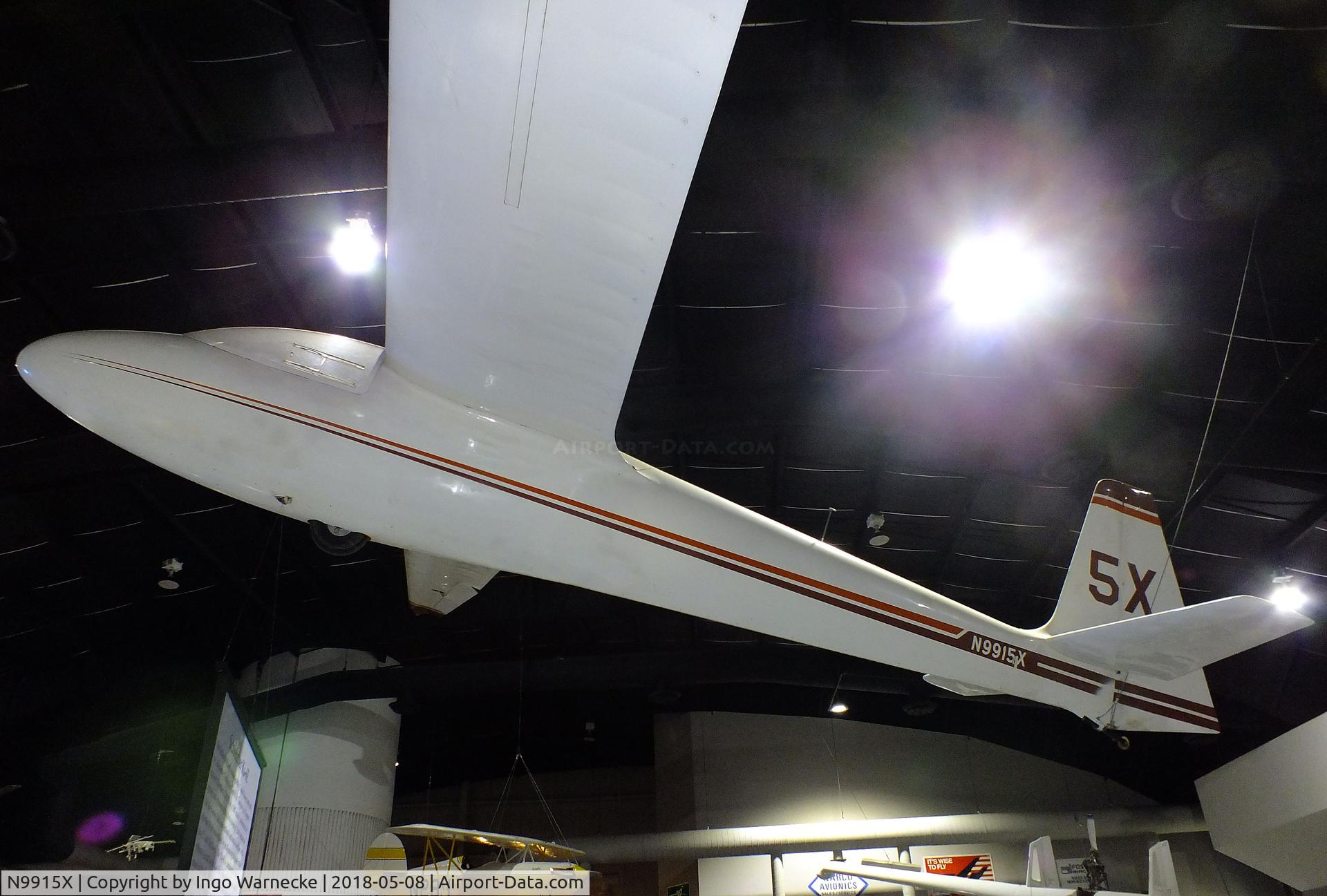N9915X, 1967 Schleicher Ka-6E Rhonsegler C/N 4095, Schleicher Ka 6E Rhönsegler at the Tulsa Air and Space Museum, Tulsa OK