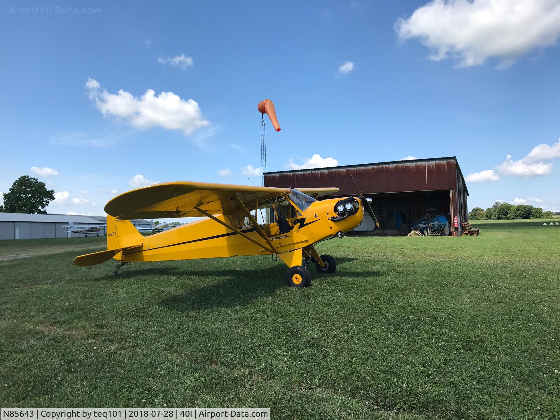 N85643, 1993 Wag-Aero CUBy Sport Trainer C/N 2046, Clipped Wing Cuby @ Red Stewart Airfield