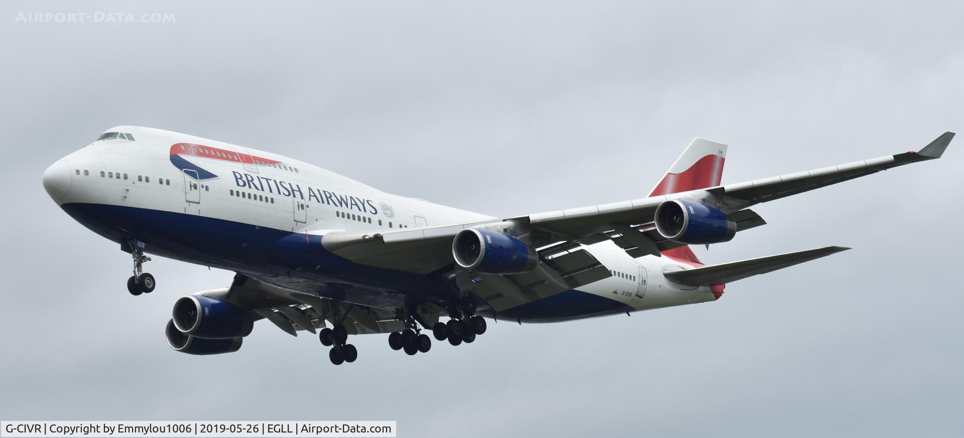 G-CIVR, 1998 Boeing 747-436 C/N 25820, STANDING ON THE END OF LHR RUNWAY