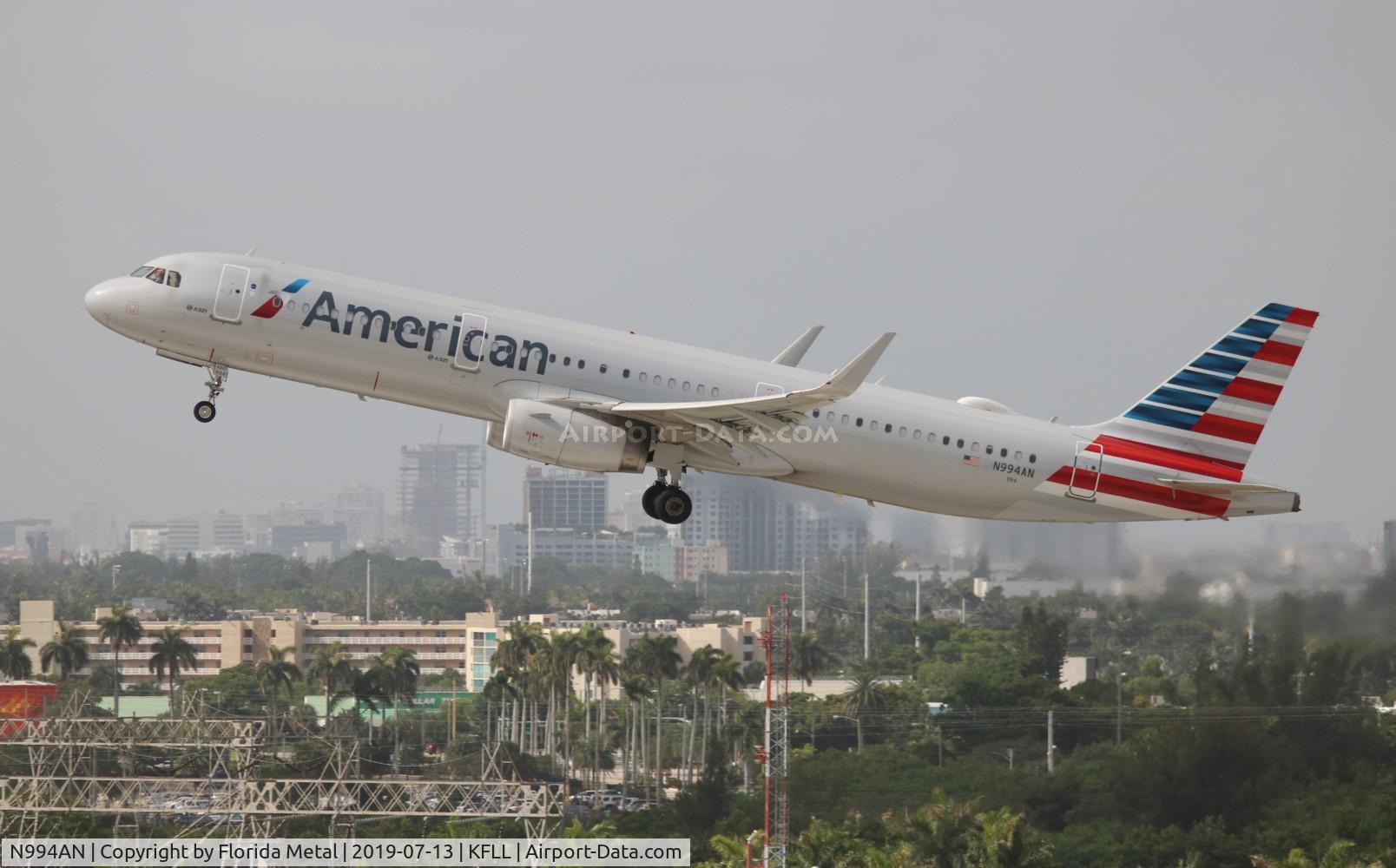 N994AN, 2016 Airbus A321-231 C/N 7407, American