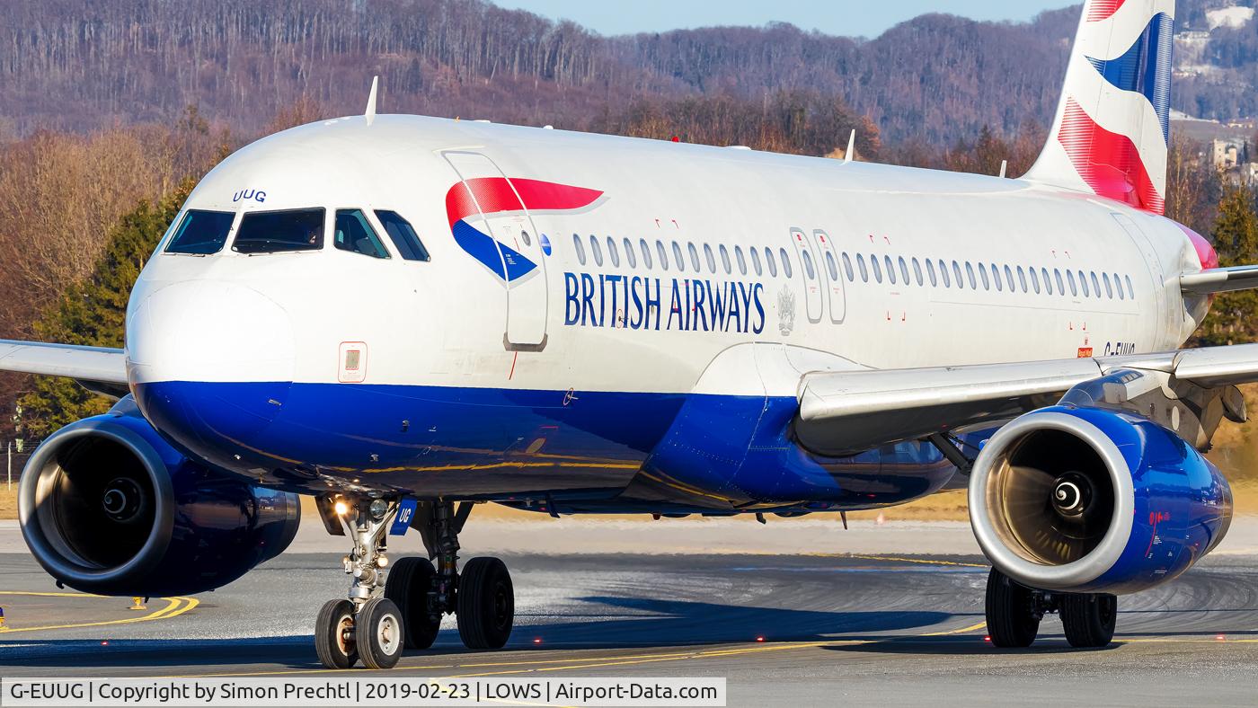 G-EUUG, 2002 Airbus A320-232 C/N 1829, G-EUUG @ Salzburg Airport