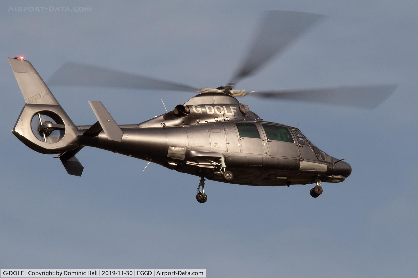 G-DOLF, 2007 Eurocopter AS-365N-3 Dauphin 2 C/N 6779, Landing RWY 09