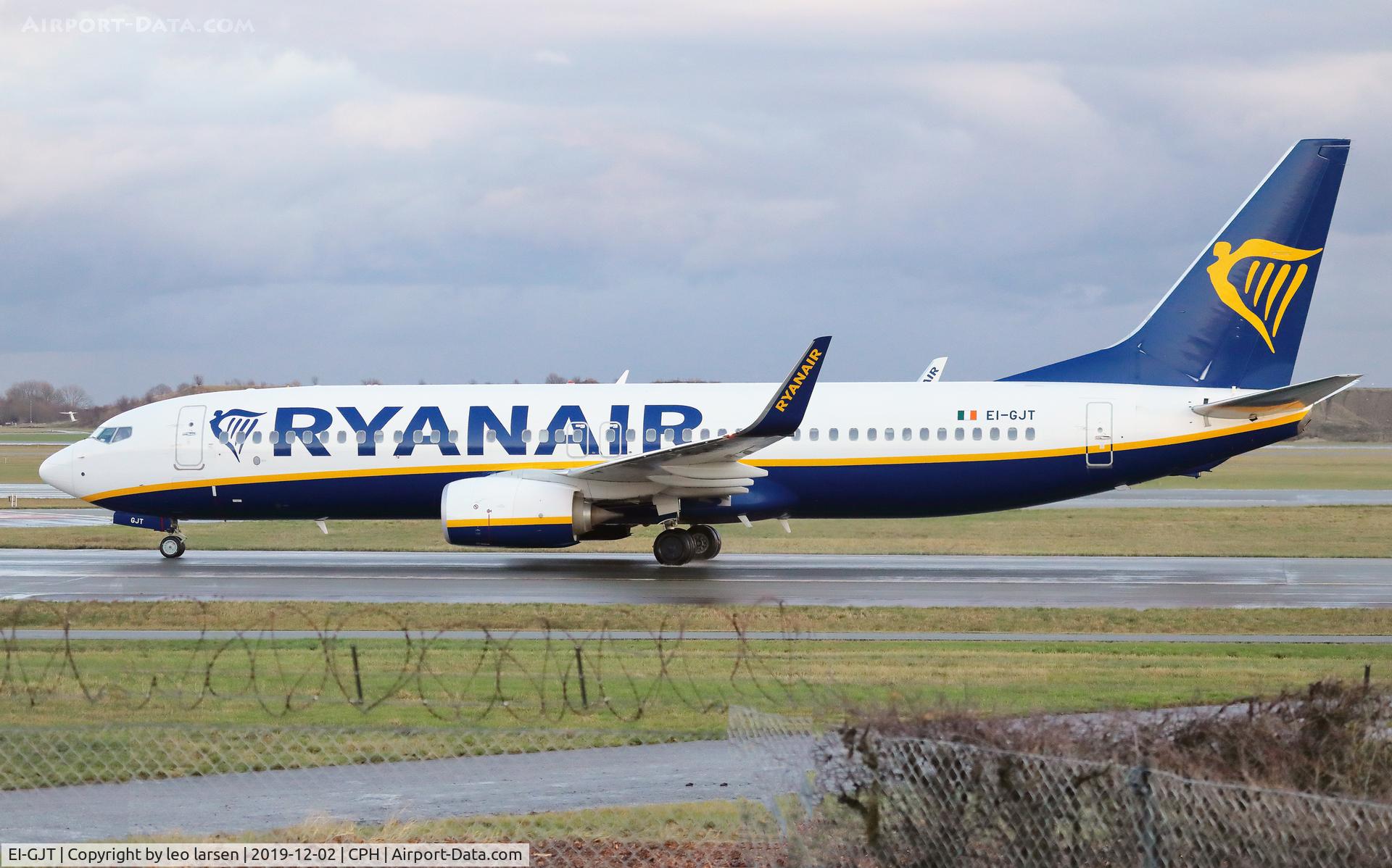 EI-GJT, 2018 Boeing 737-800 C/N 44837, Copenhagen 2.12.2019