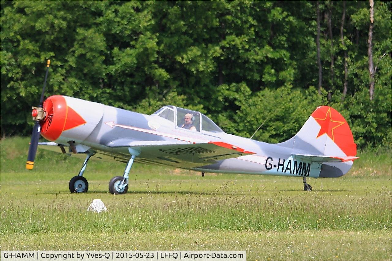 G-HAMM, 1983 Yakovlev Yak-50 C/N 832409, Yakovlev Yak-50, Taxiing, La Ferté-Alais Airfield (LFFQ) Air show 2015