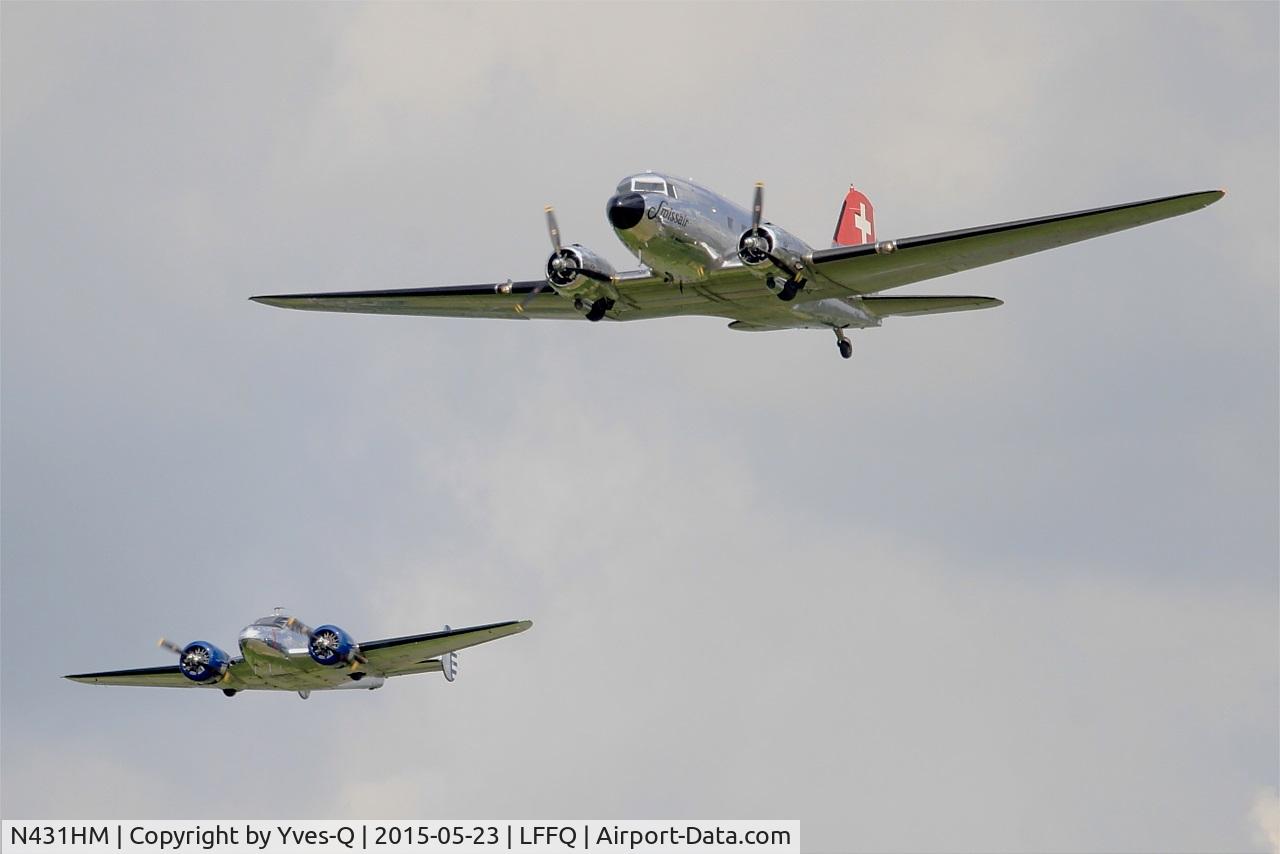 N431HM, 1943 Douglas DC-3C-S1C3G (C-47A) C/N 9995, Douglas DC3C-S1C3G, On display, La Ferté-Alais airfield (LFFQ) Airshow 2015