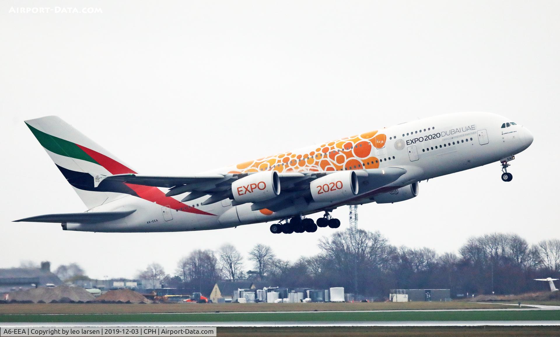 A6-EEA, 2012 Airbus A380-861 C/N 108, Copenhagen 3.12.2019