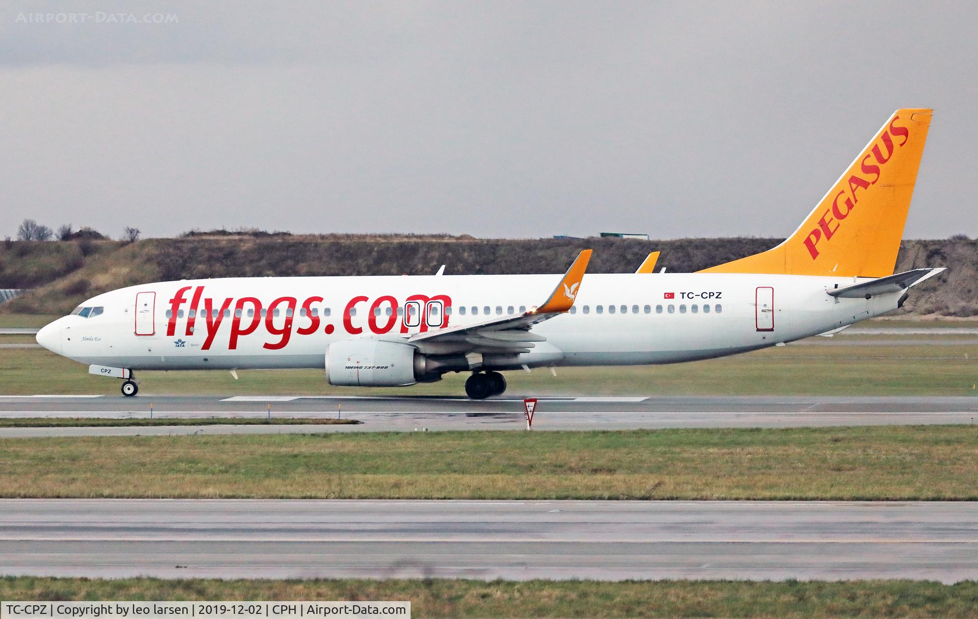 TC-CPZ, 2015 Boeing 737-8H6 C/N 41768, Copenhagen 2.12.2019