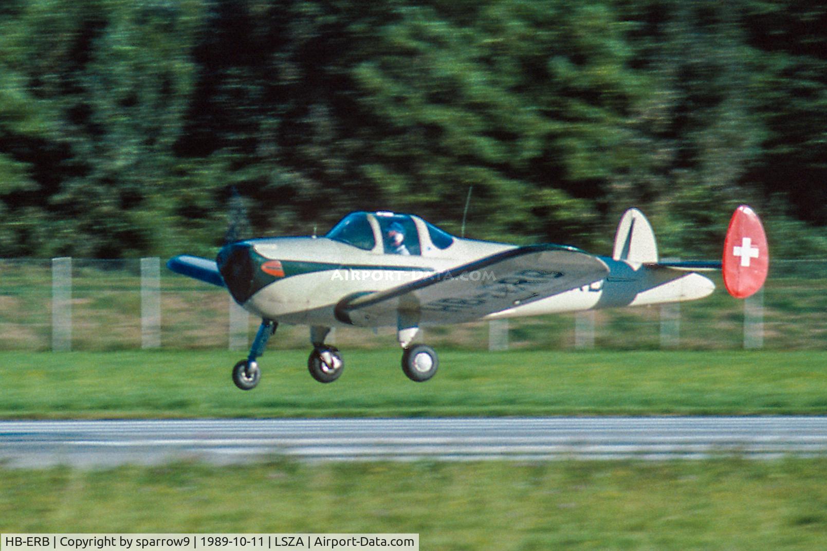 HB-ERB, 1946 Erco 415D Ercoupe C/N 4367, At Lugano-Agno. Scanned from  a slide.