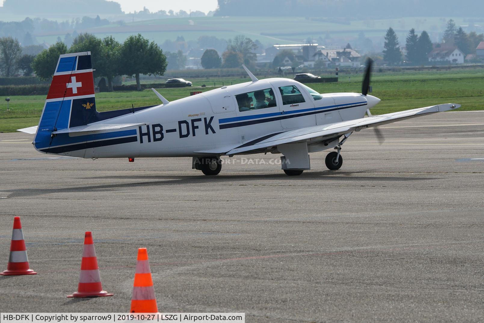 HB-DFK, 1979 Mooney M20J 201 C/N 24-0796, At Grenchen. HB-registered since 1979-04-19