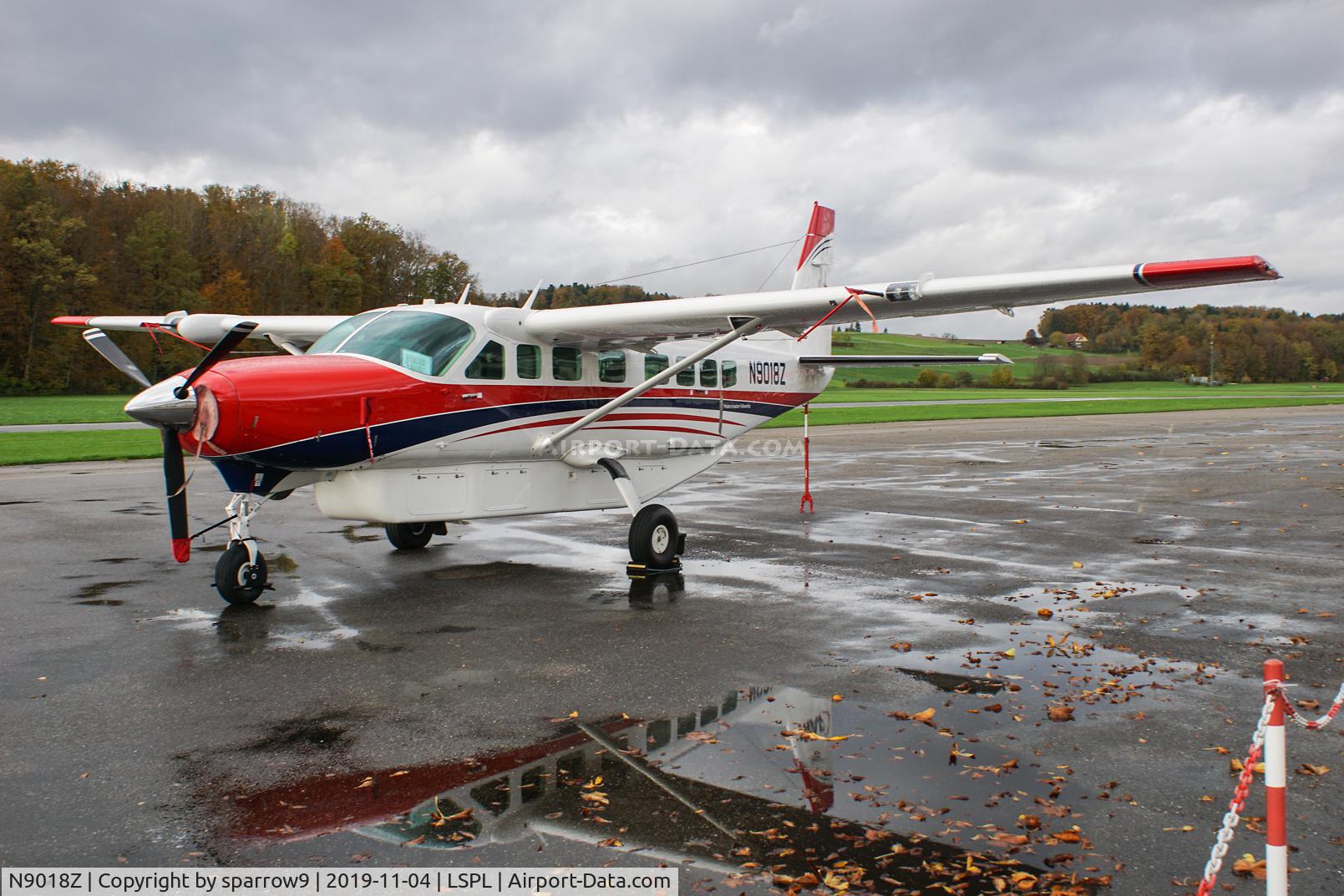 N9018Z, 2011 Cessna 208B Grand Caravan C/N 208B2309, A rainy day at Langenthal-Bleienbach, on the way from the US to Sudan.