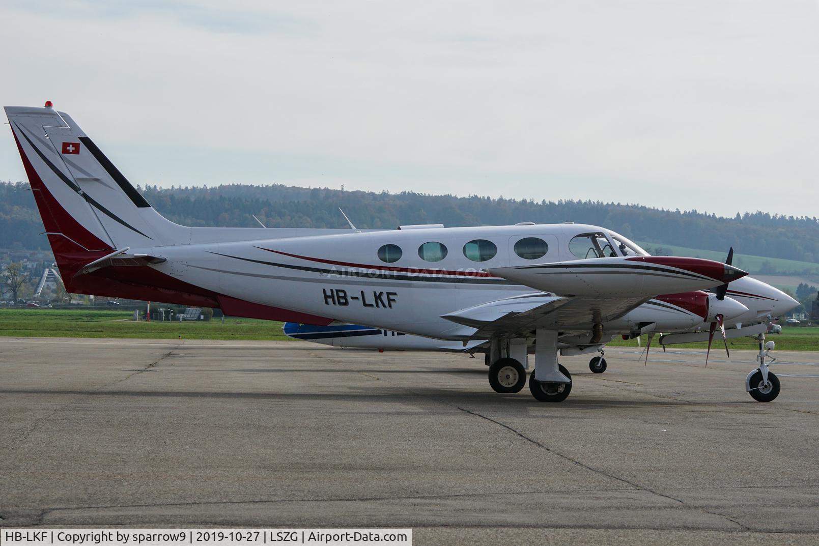 HB-LKF, 1976 Cessna 340A C/N 340A0096, At Grenchen, new paint-scheme. HB-registered since 1977-12-14