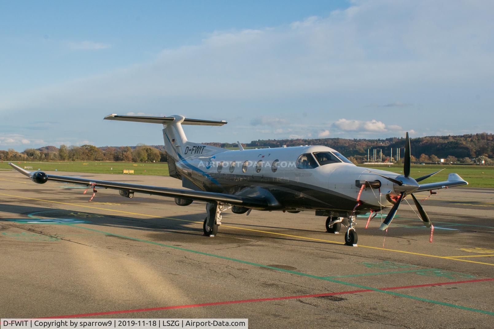D-FWIT, 2009 Pilatus PC-12/47E C/N 1133, Pausing at Grenchen.
