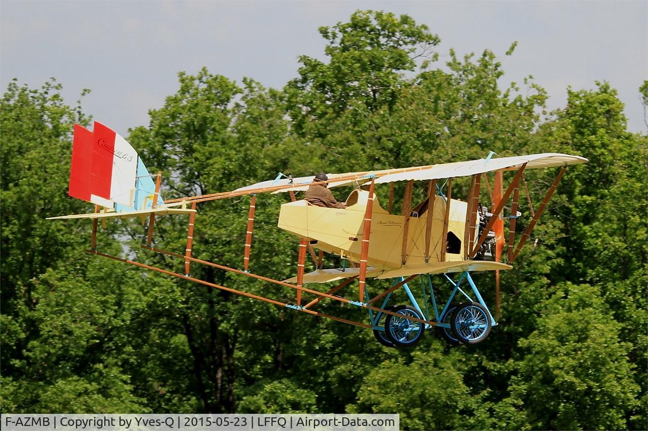 F-AZMB, Caudron G.3 C/N SA-33, Caudron G.3, Landing, La Ferté-Alais airfield (LFFQ) Airshow 2015
