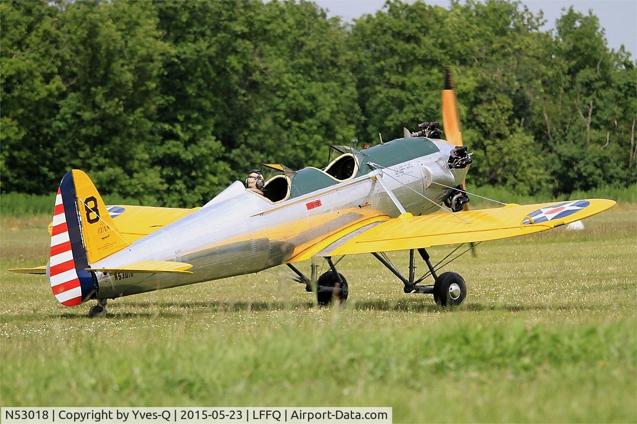 N53018, 1941 Ryan Aeronautical ST3KR C/N 1164, Ryan Aeronautical ST3KR, Taxiing, La Ferté-Alais Airfield (LFFQ) Air show 2015