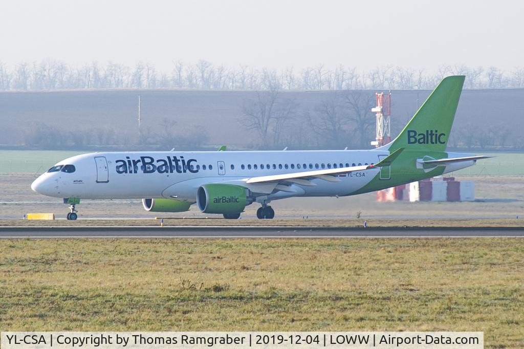 YL-CSA, 2016 Bombardier CSeries CS300 (BD-500-1A11) C/N 55003, Air Baltic Airbus A220-300