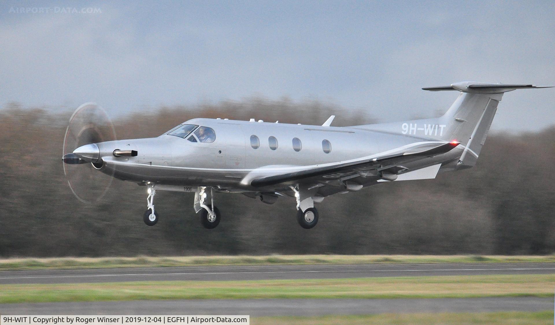 9H-WIT, 2019 Pilatus PC-12/47E C/N 1906, Visiting PC-12-NG departing Runway 22.