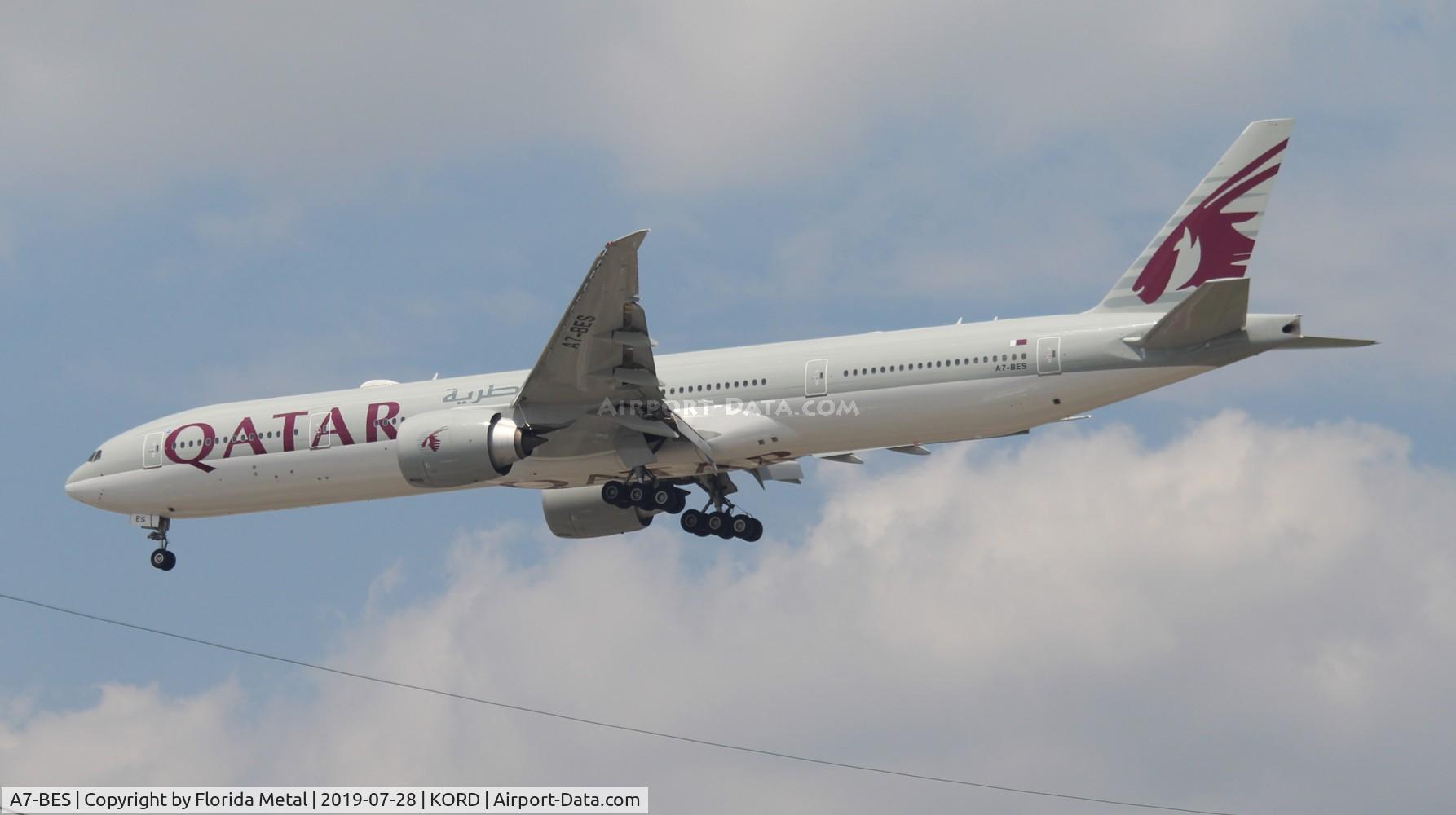A7-BES, 2018 Boeing 777-3DZ/ER C/N 64089, ORD spotting