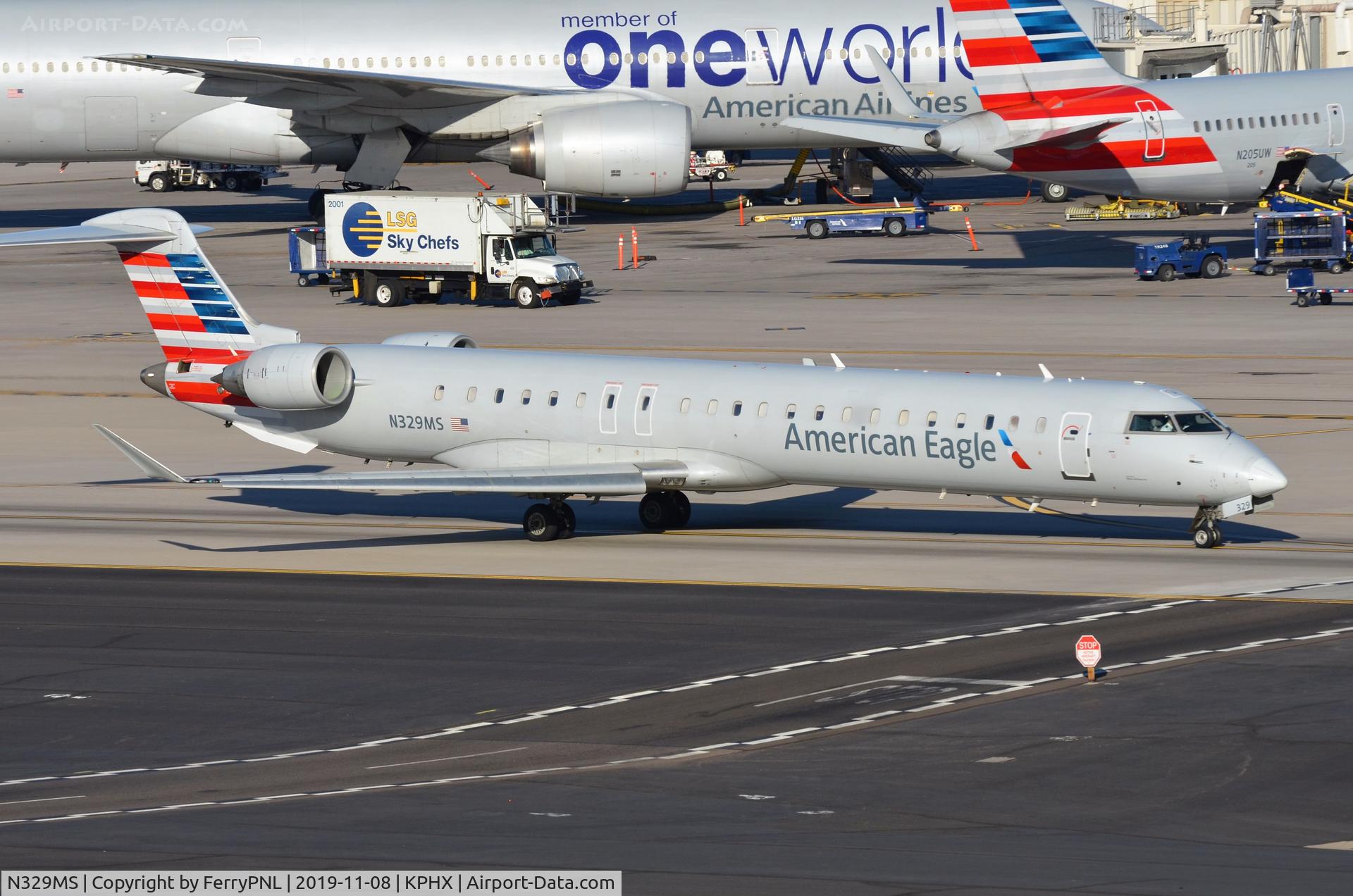 N329MS, 2008 Bombardier CRJ-900ER NG (CL-600-2D24) C/N 15126, American Eagle CL900