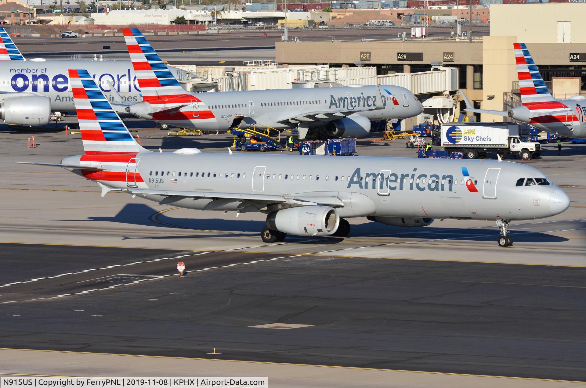 N915US, 2014 Airbus A321-231 C/N 6387, American A321 for depature