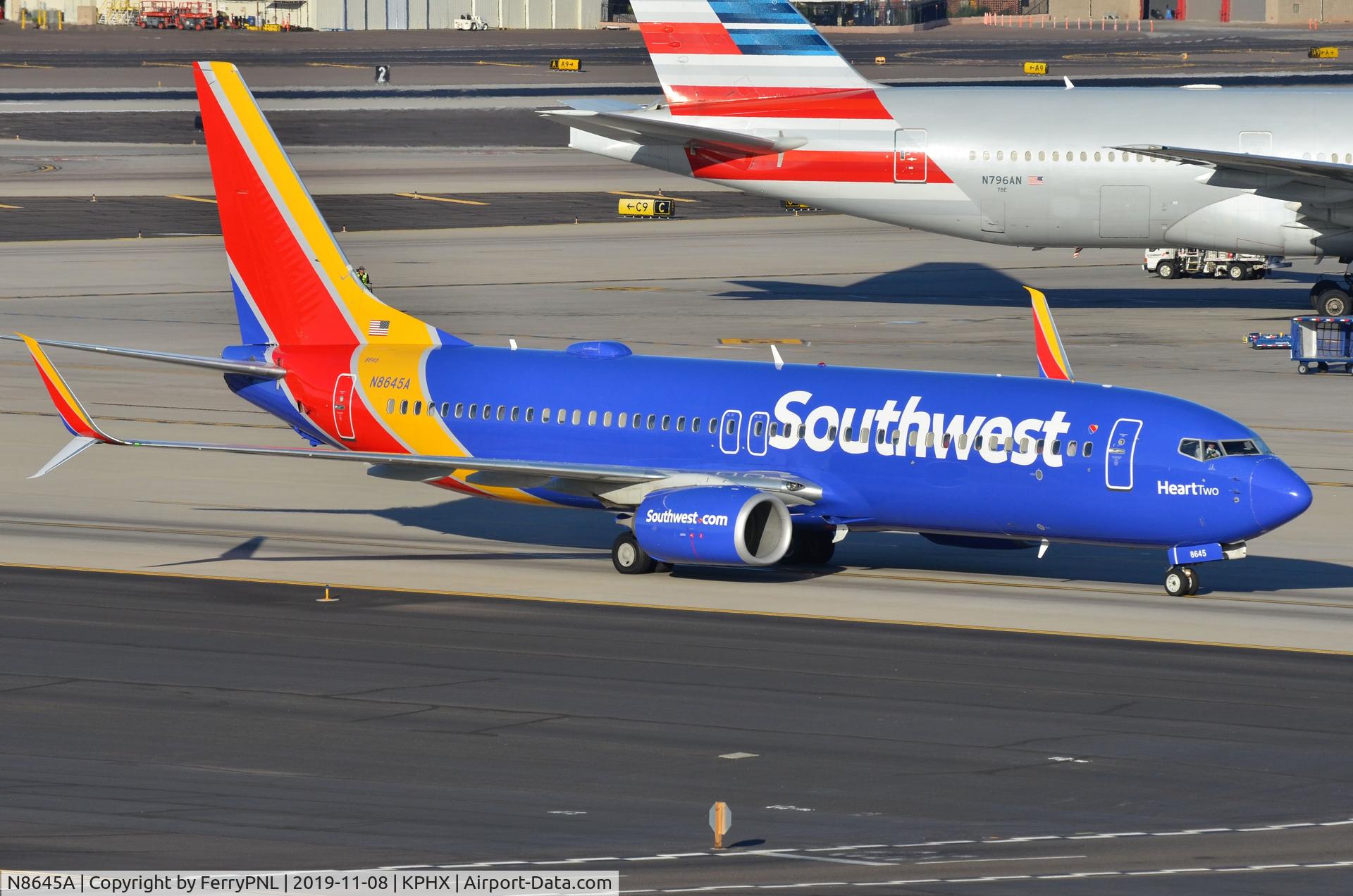 N8645A, 2014 Boeing 737-8H4 C/N 36907, Southwest HardTwo  B738 arrived in PHX