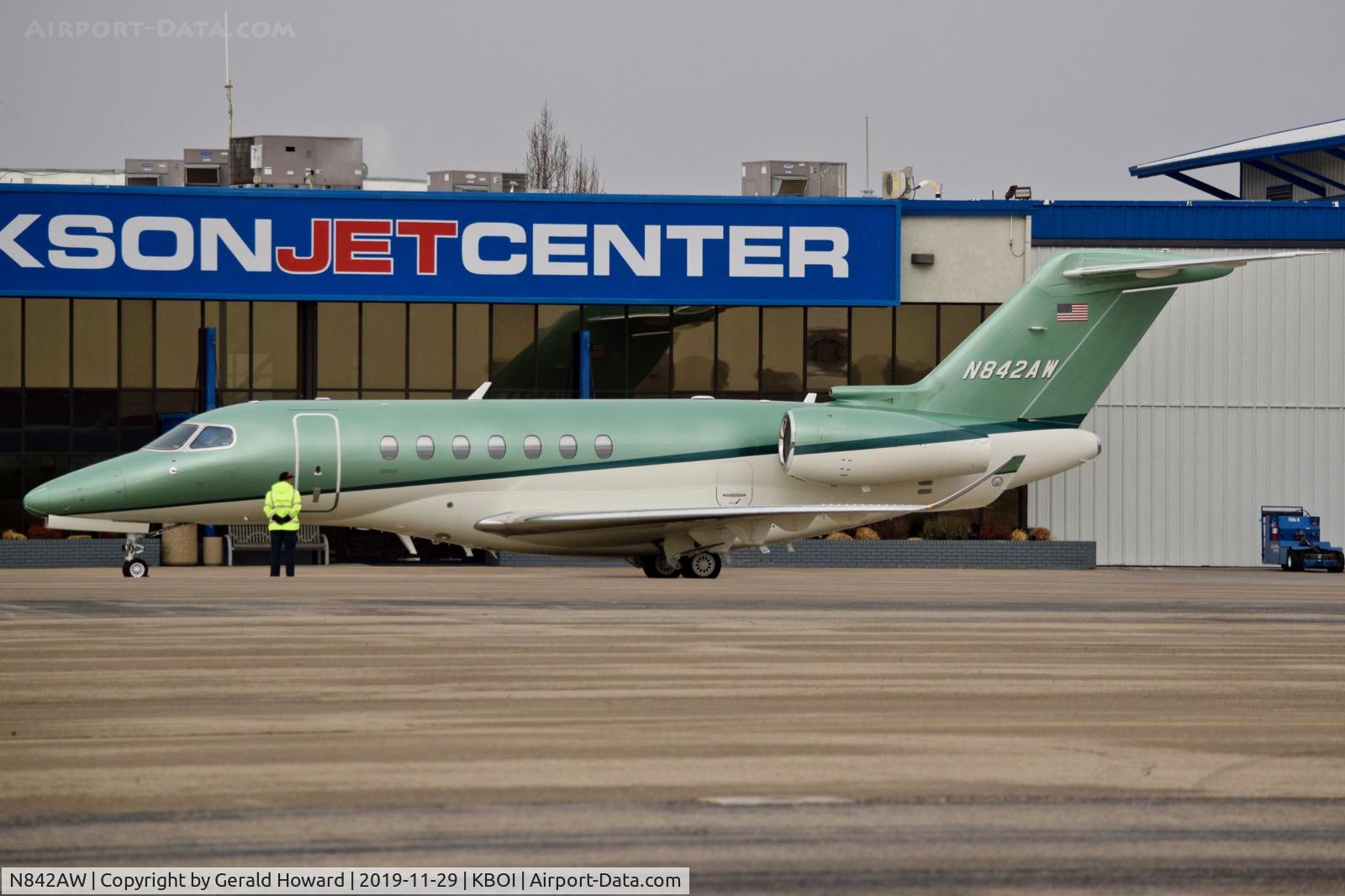 N842AW, 2019 Cessna 700 Citation Longitude C/N 700-0009, Parked on the north GA ramp.