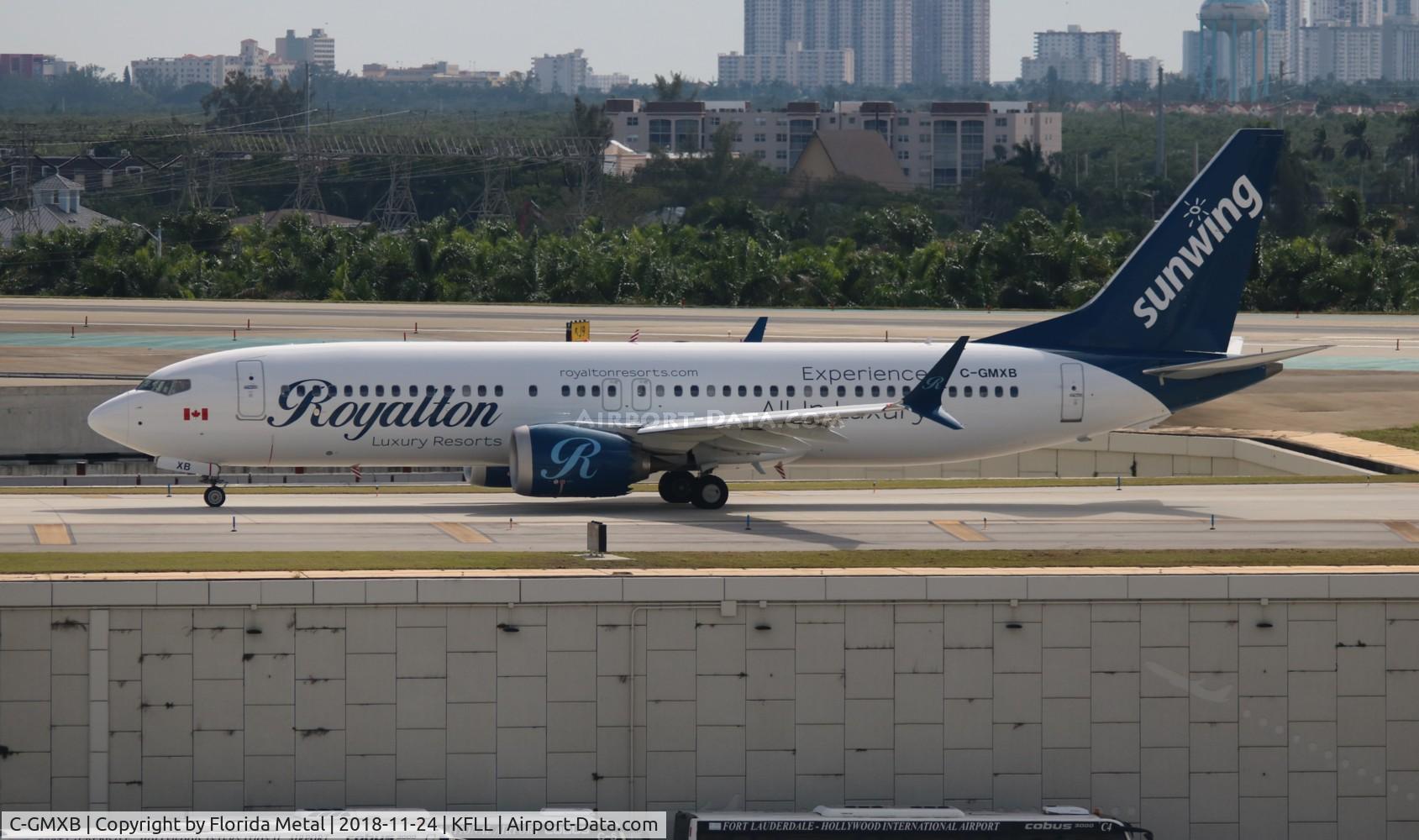 C-GMXB, 2018 Boeing 737-8 MAX C/N 60387, FLL spotting