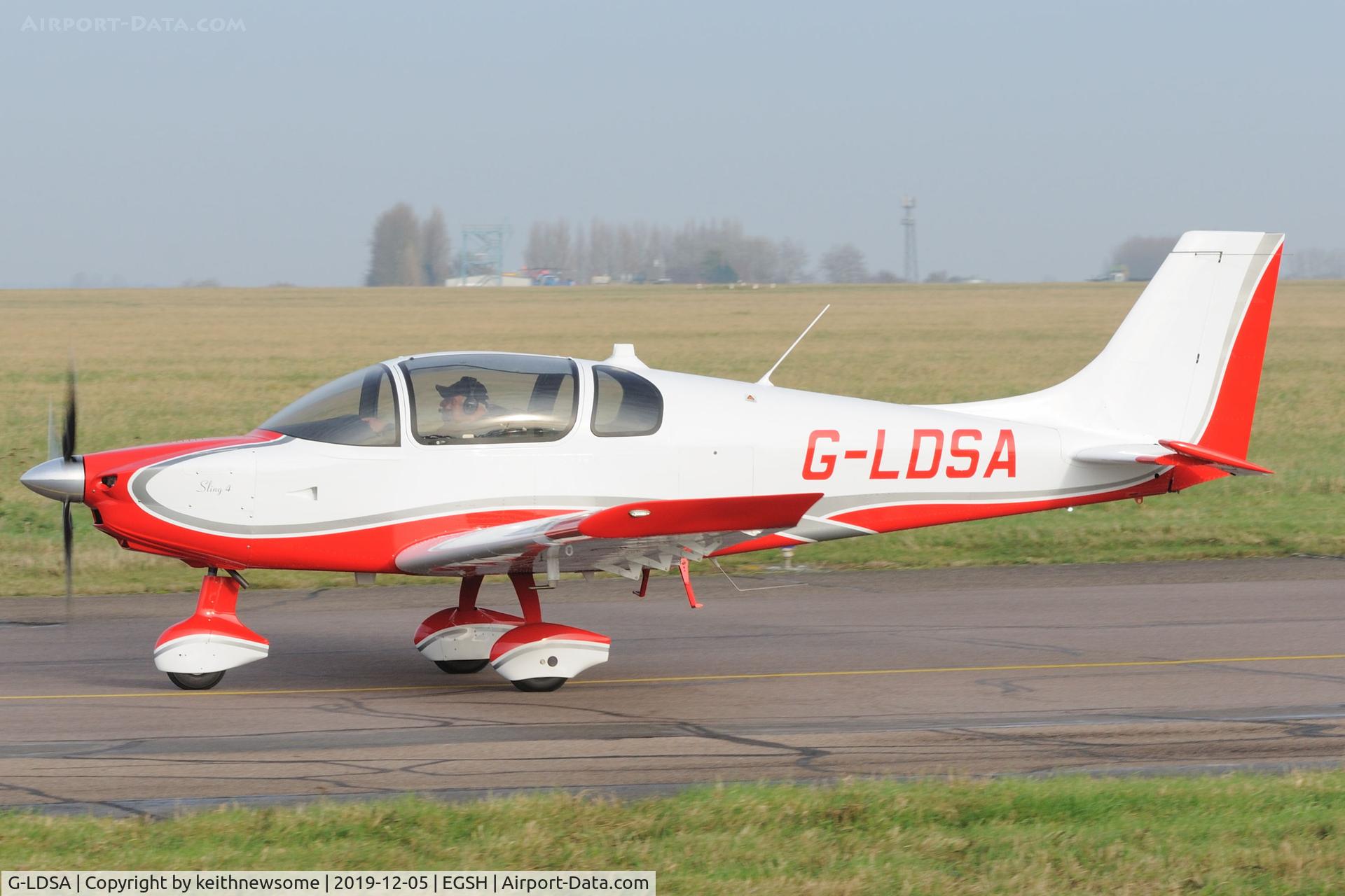 G-LDSA, 2016 The Airplane Factory Sling 4 C/N LAA 400-15412, Arriving at Norwich.