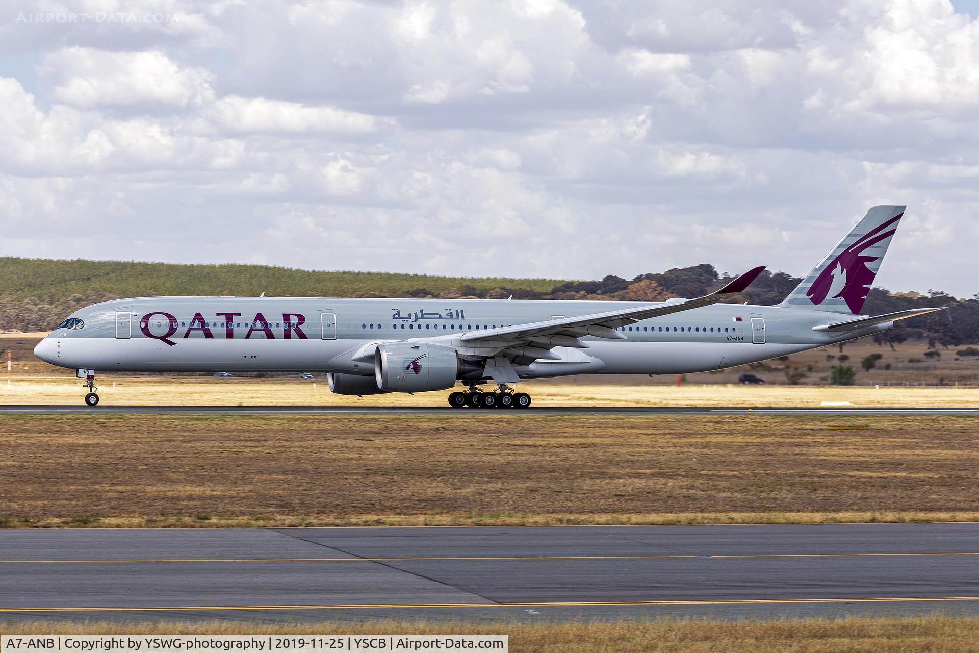A7-ANB, 2017 Airbus A350-1041 C/N 0102, Qatar Airways (A7-ANB) Airbus A350-1041 at Canberra Airport