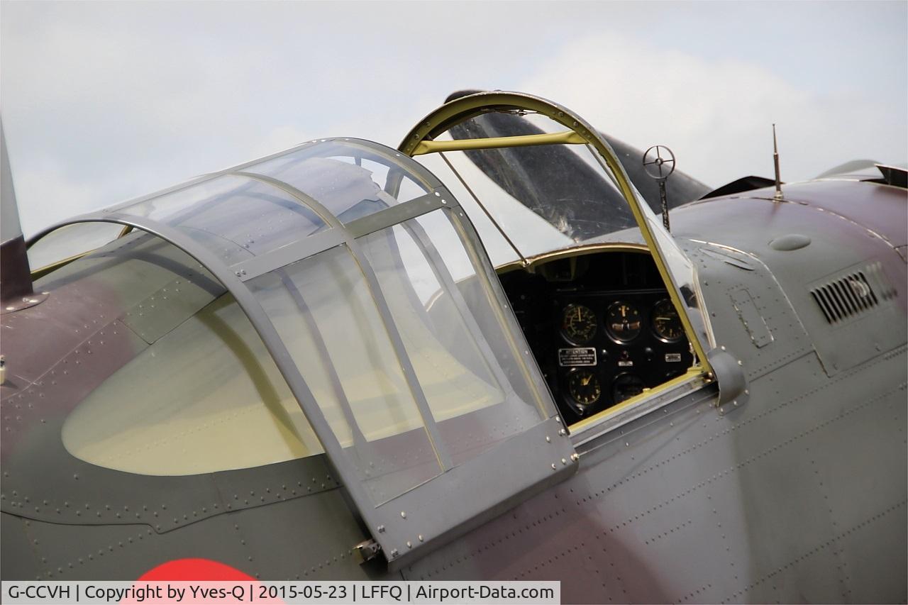 G-CCVH, 1939 Curtiss H-75A-1 C/N 12881, Curtiss H-75A-1, Cockpit close up view, La Ferté-Alais airfield (LFFQ) Airshow 2015