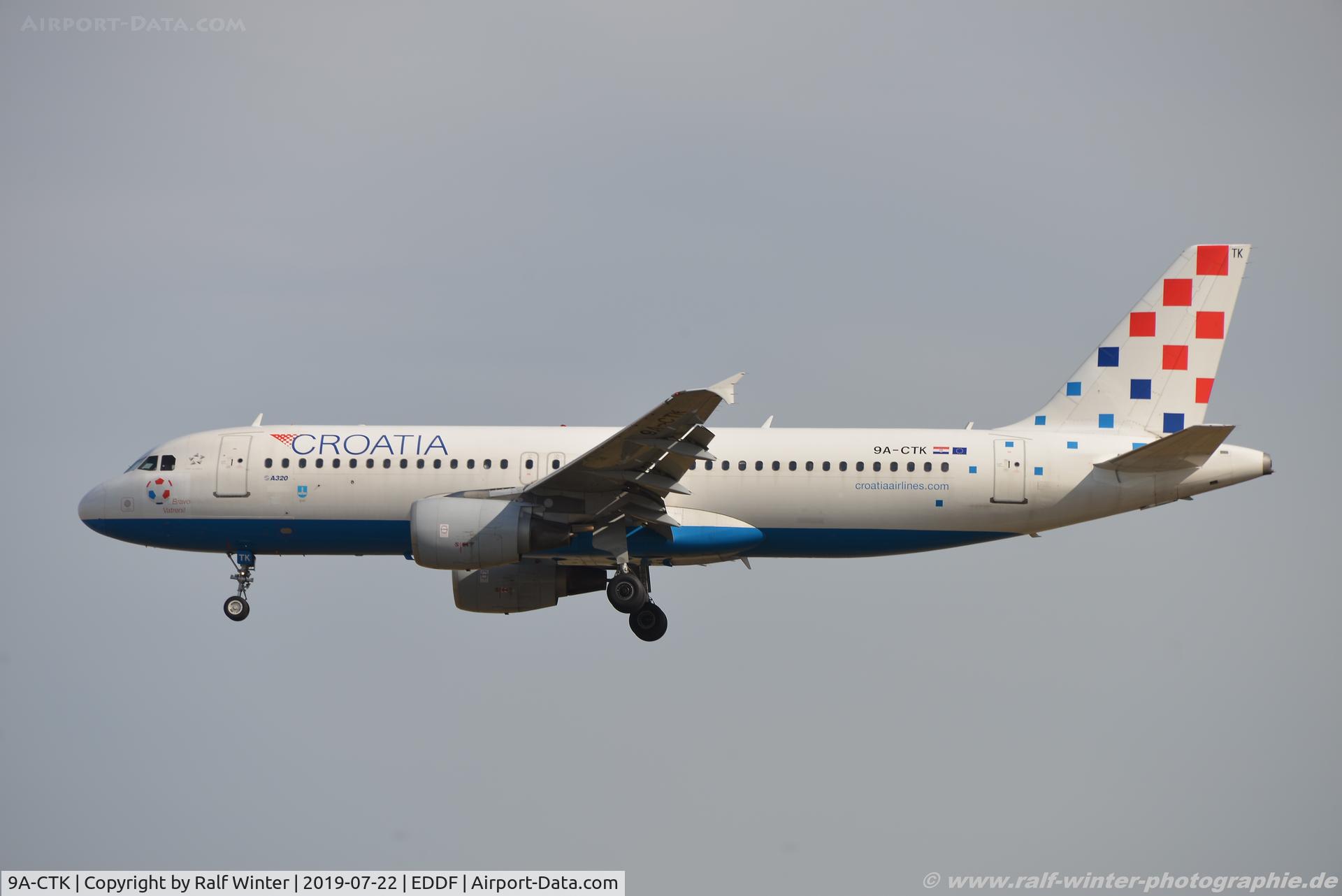 9A-CTK, 2000 Airbus A320-214 C/N 1237, Airbus A320-214 - OU CTN Croatia Airlines 'Split' 'bravo Vatreni' - 1237 - 9A-CTK - 22.07.2019 - FRA