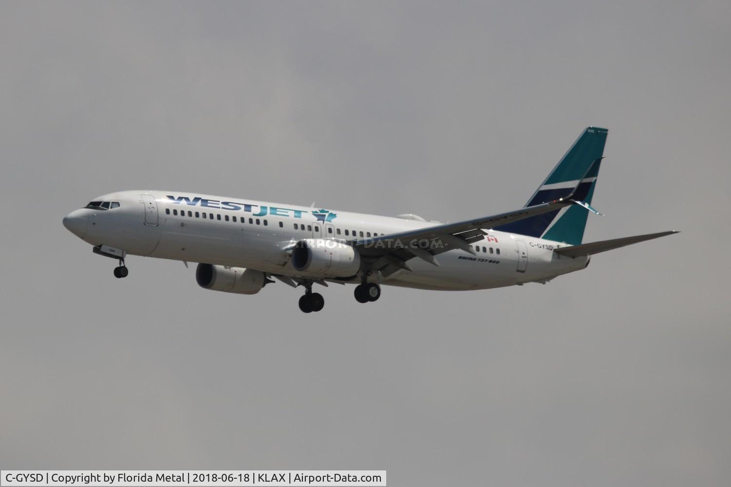 C-GYSD, 2016 Boeing 737-8CT C/N 40837, LAX spotting