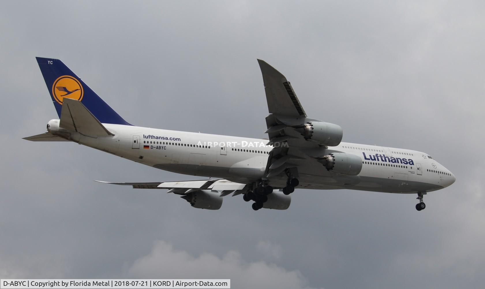 D-ABYC, 2012 Boeing 747-830 C/N 37828, ORD spotting