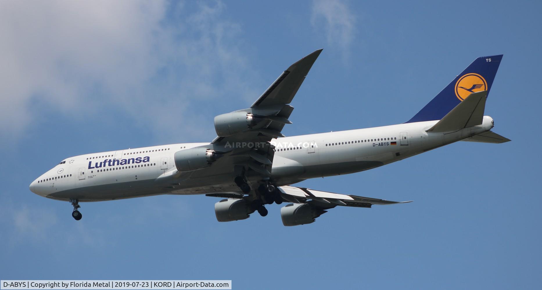 D-ABYS, 2015 Boeing 747-830 C/N 37843, ORD spotting