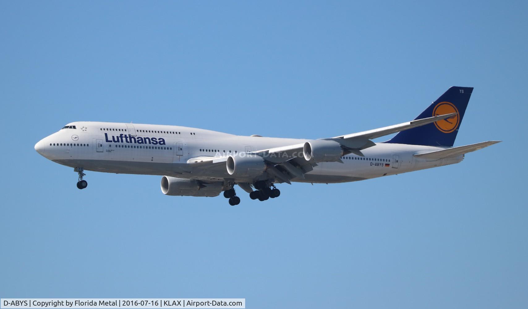 D-ABYS, 2015 Boeing 747-830 C/N 37843, LAX spotting