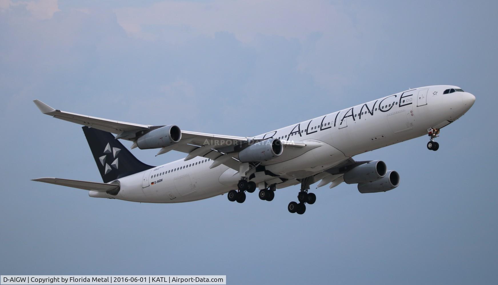 D-AIGW, 2000 Airbus A340-313X C/N 327, ATL Spotting
