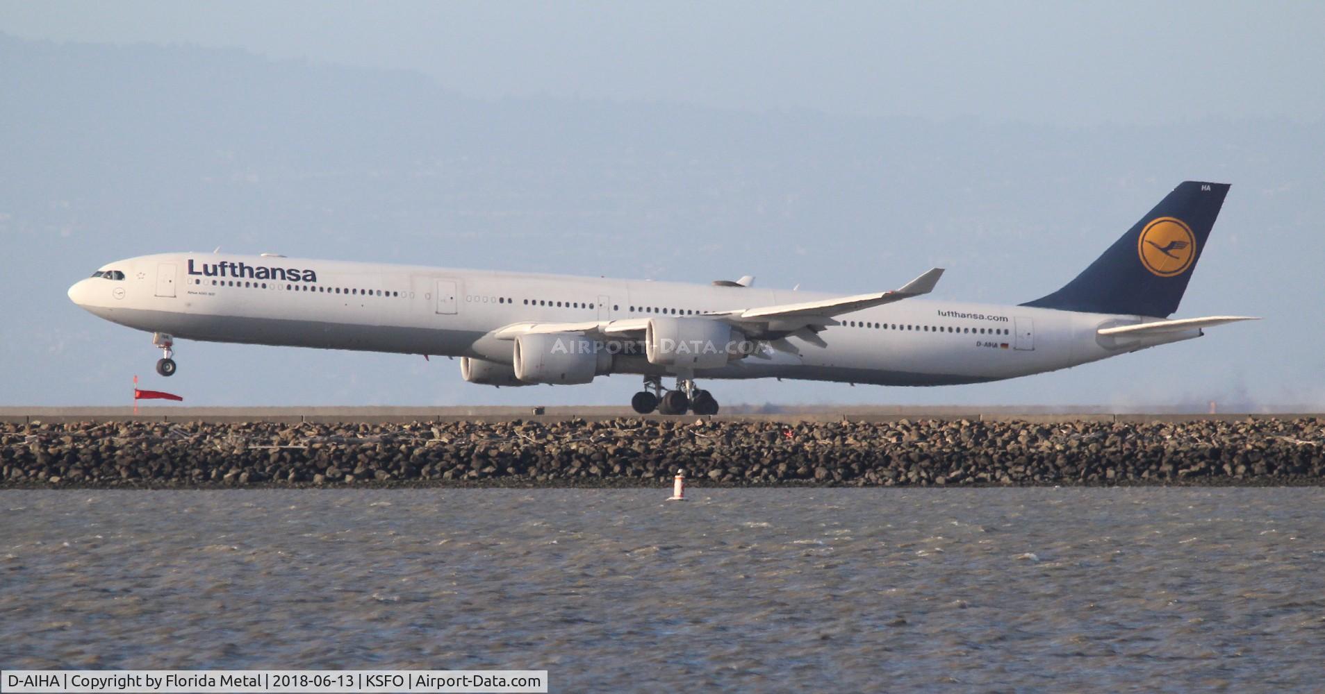 D-AIHA, 2003 Airbus A340-642 C/N 482, SFO spotting