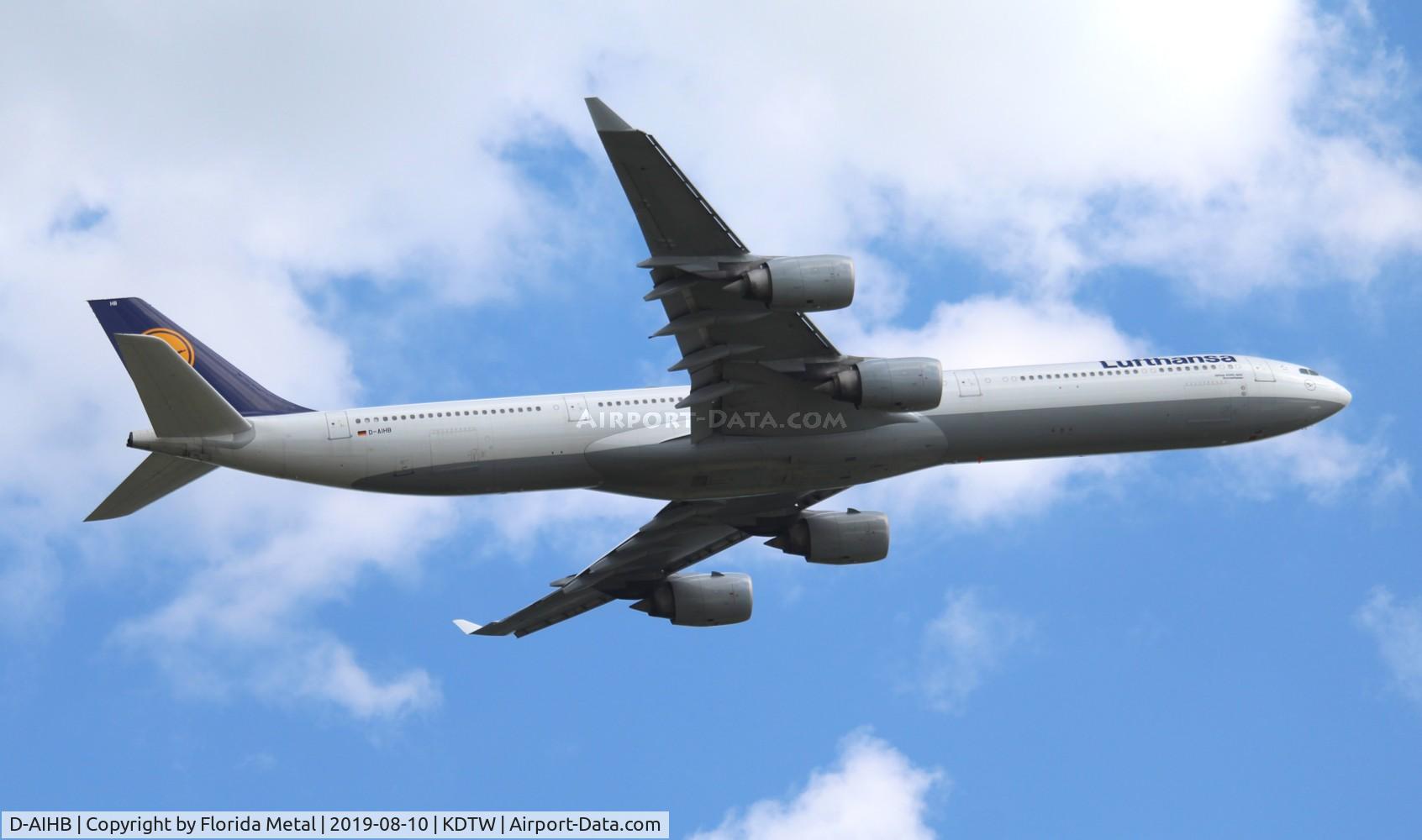 D-AIHB, 2003 Airbus A340-642 C/N 517, DTW spotting