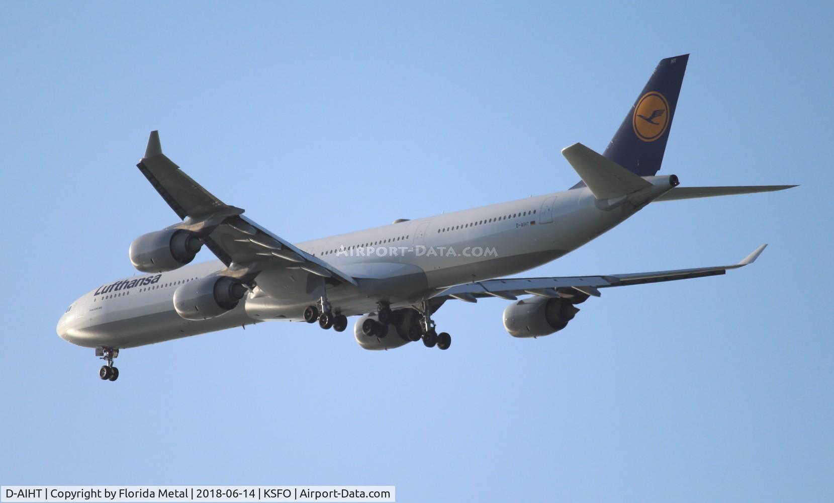 D-AIHT, 2008 Airbus A340-642 C/N 846, SFO spotting