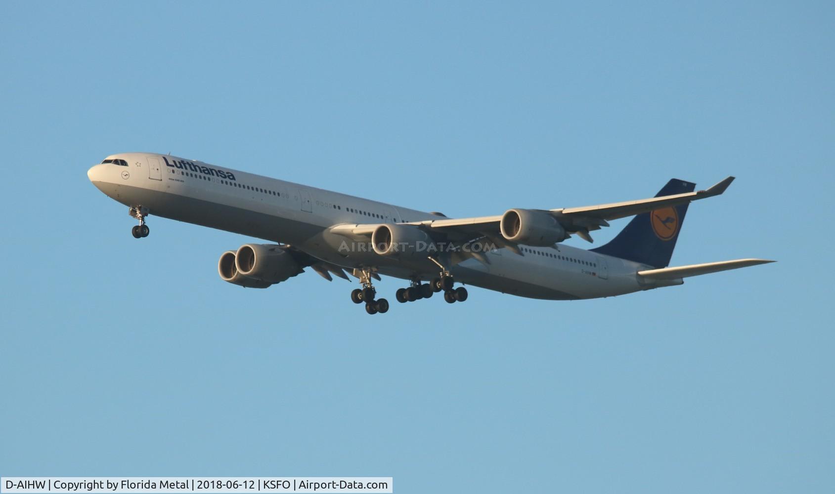 D-AIHW, 2008 Airbus A340-642X C/N 972, SFO spotting