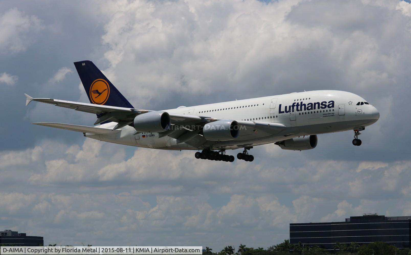 D-AIMA, 2010 Airbus A380-841 C/N 038, MIA spotting