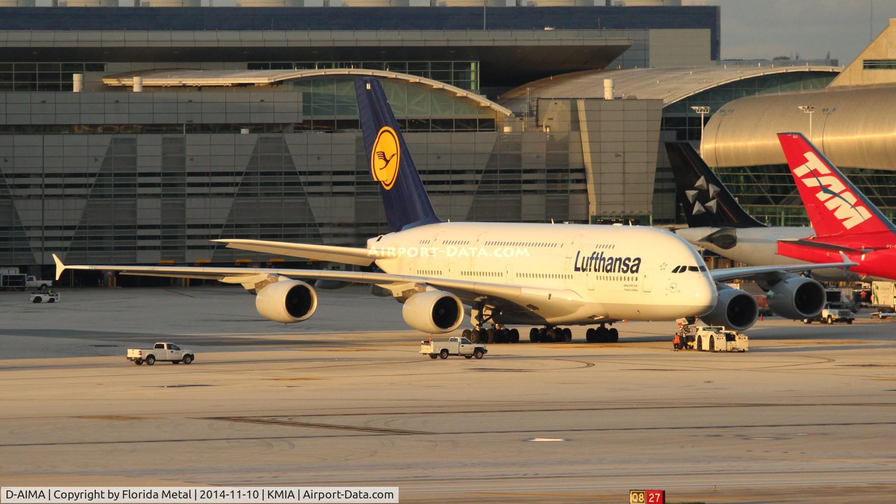D-AIMA, 2010 Airbus A380-841 C/N 038, MIA spotting