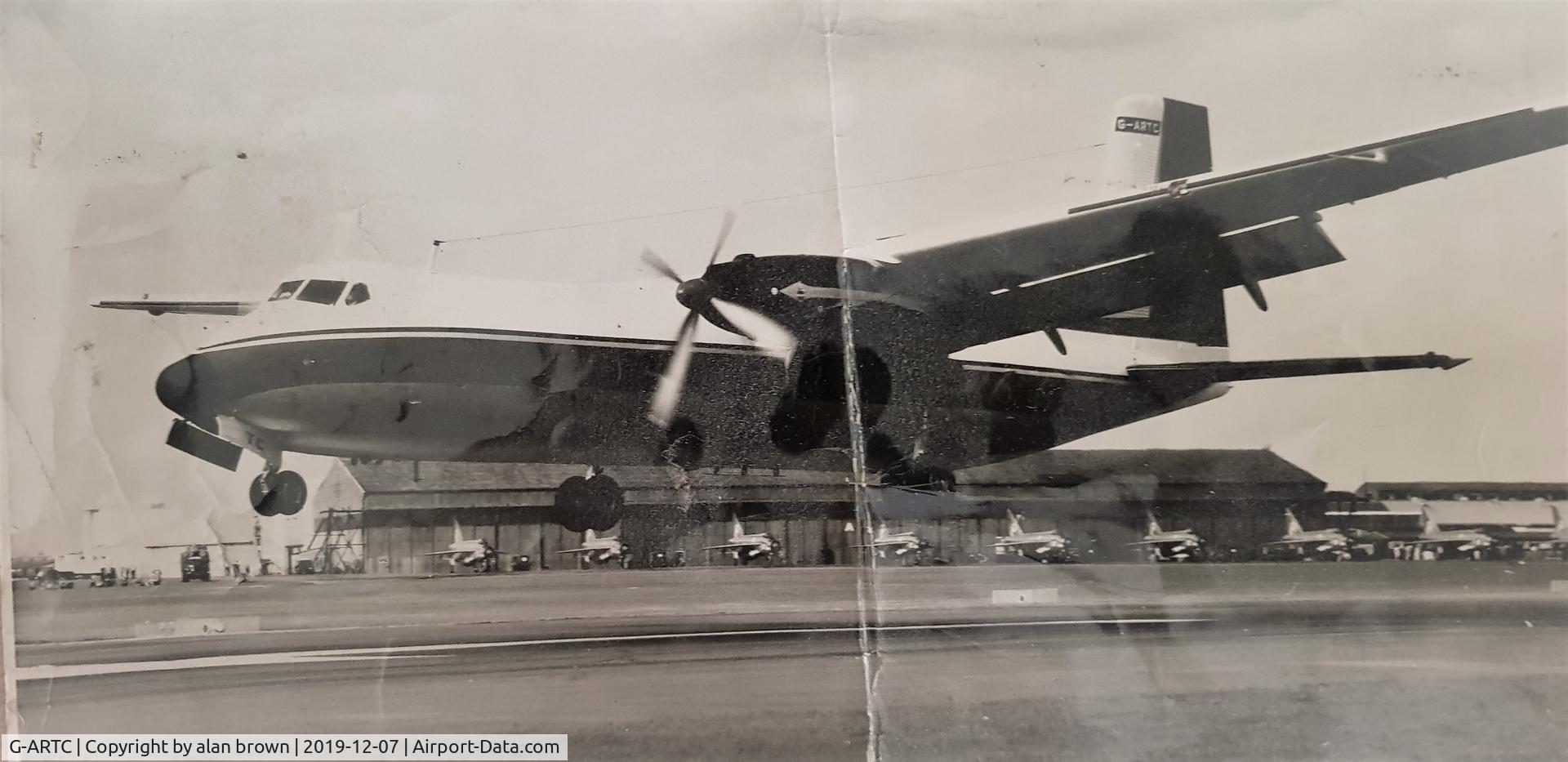 G-ARTC, 1959 Handley Page HPR-7 Herald 201 C/N 148, I think taken at Handley Page Works at Radlett Hertfordshire