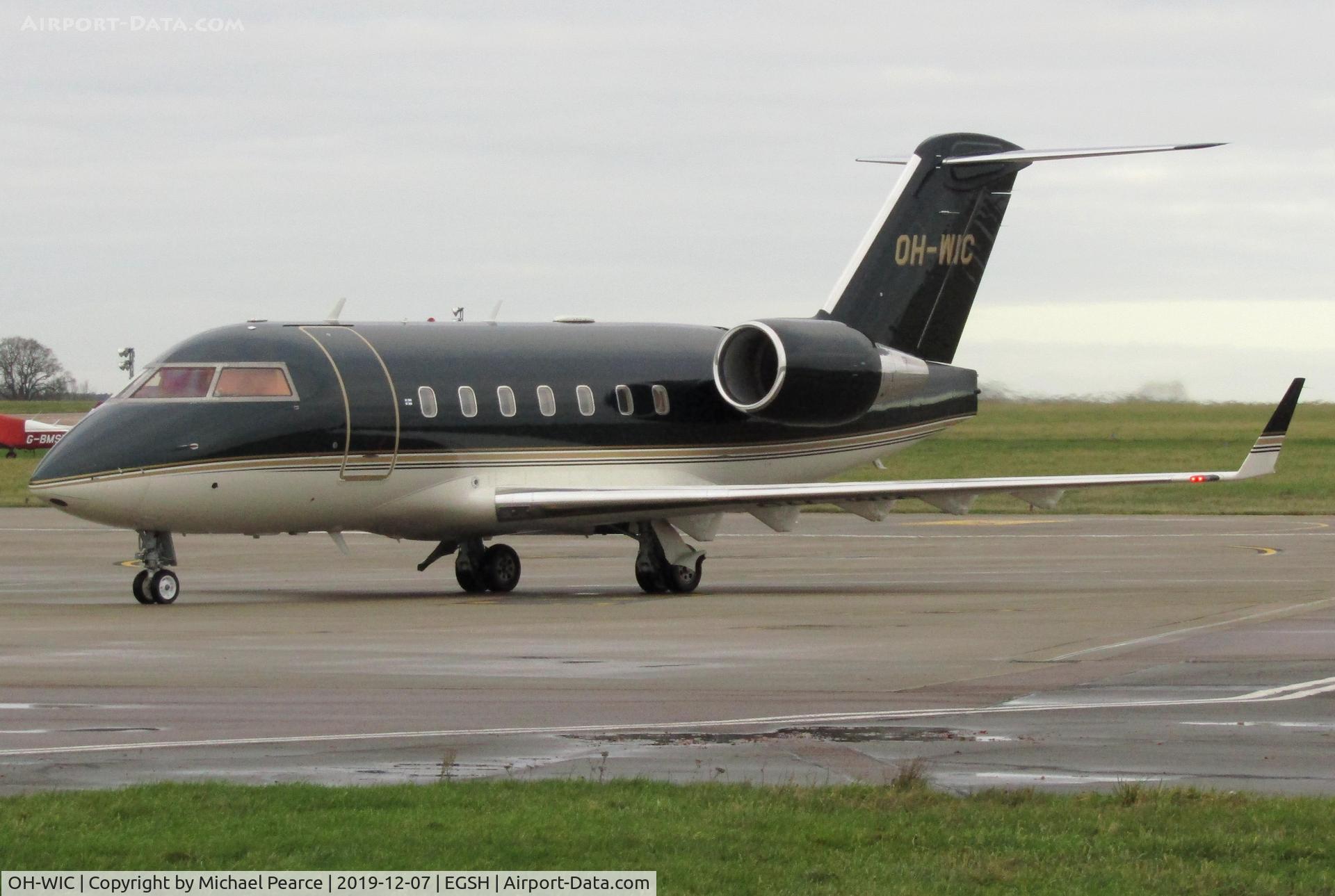 OH-WIC, 2000 Bombardier Challenger 604 (CL-600-2B16) C/N 5452, Return visitor to SaxonAir from Helsinki (HEL).