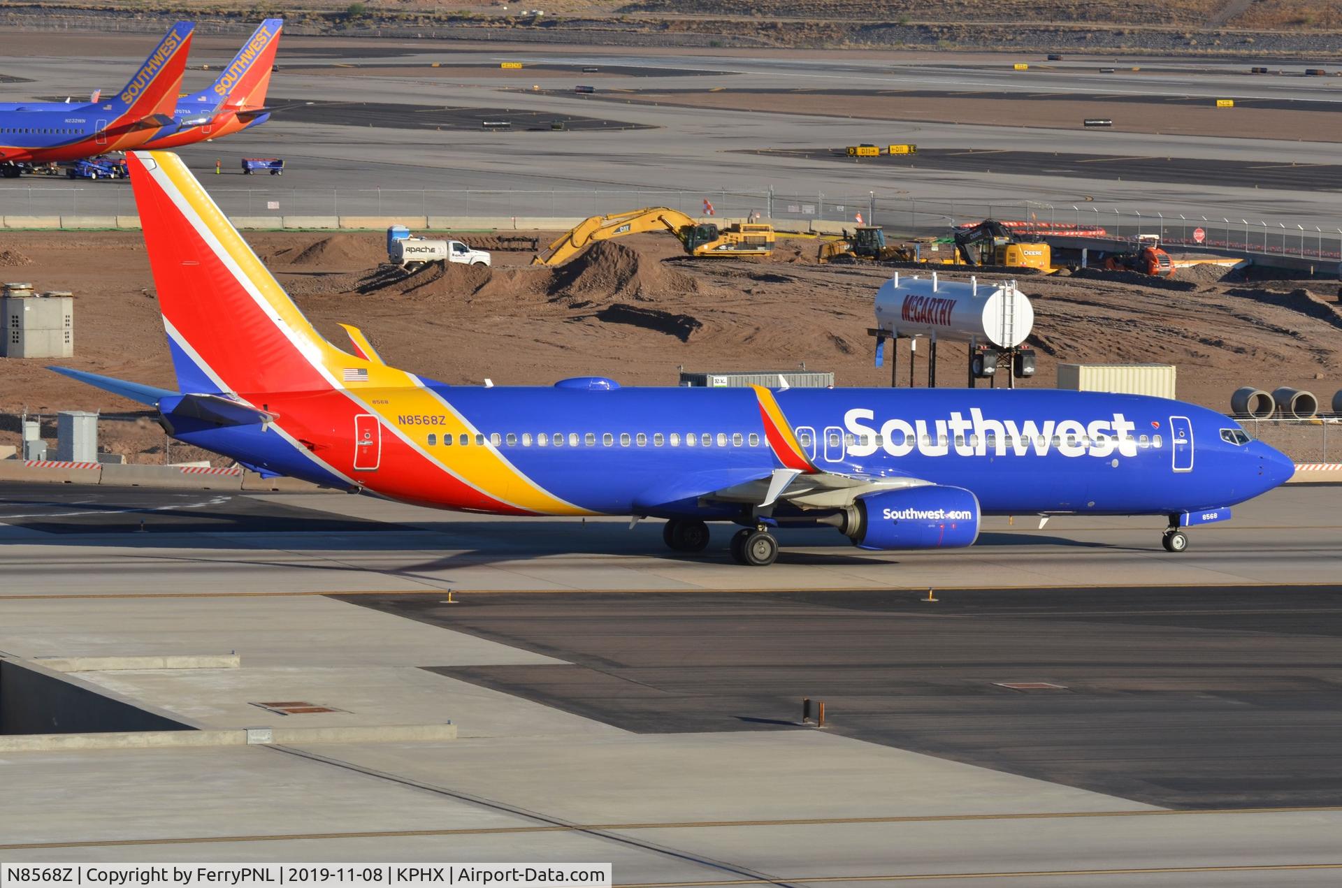 N8568Z, 2018 Boeing 737-8H4 C/N 64248, Southwest B738