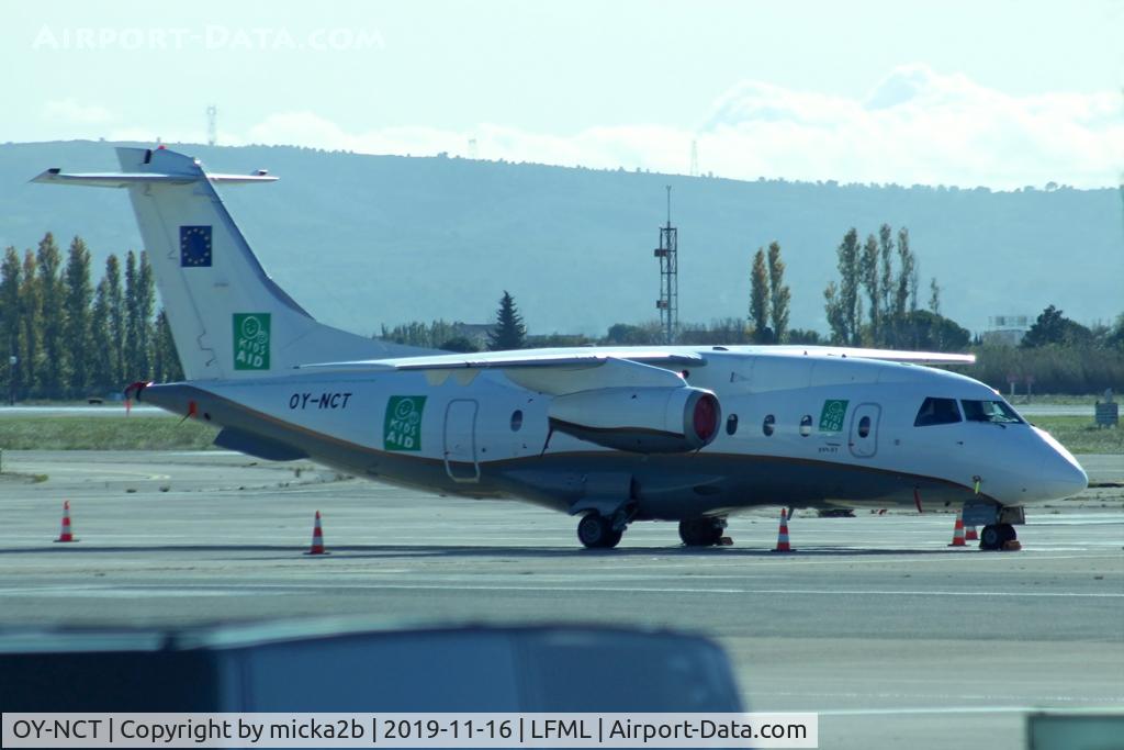 OY-NCT, 2001 Dornier 328-310 C/N 3213, Parked with new stickers : Kids Aid