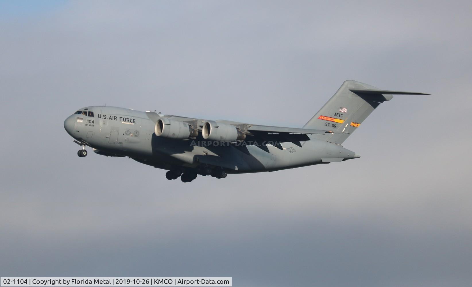 02-1104, 2002 Boeing C-17A Globemaster III C/N P-104, MCO spotting