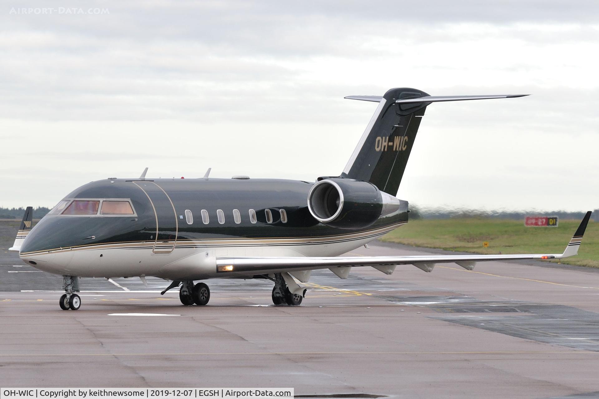 OH-WIC, 2000 Bombardier Challenger 604 (CL-600-2B16) C/N 5452, Arriving at Norwich from Helsinki.
